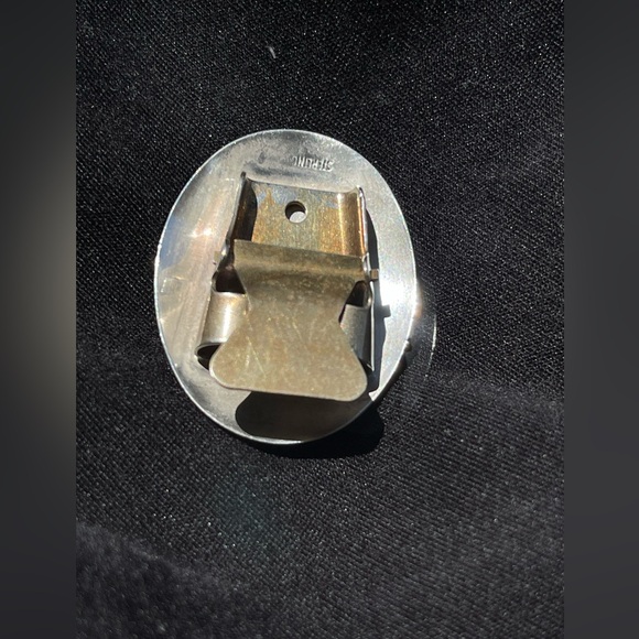 Vintage native American Sterling, silver Bolo tie Clip - Picture 9 of 14